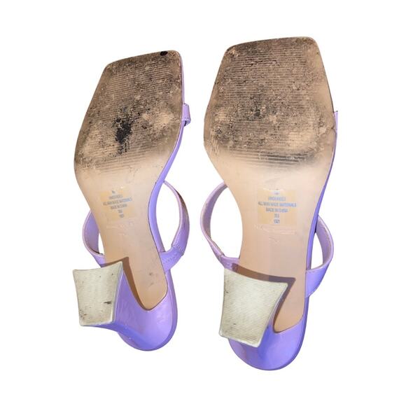 Nine West Dilene Women Dress Sandal Purple Heel Size 7 Y2K Chunky Heel 90s - Picture 4 of 4